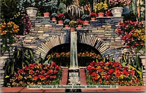 Vintage Mobile Alabama AL schön auf der Terrasse Bellingrath Gardens 1940er Postkarte - Bild 1 von 2