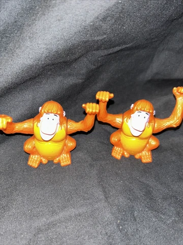Vintage 1990 Lot of 2 JUNGLE BOOK KING LOUIE Orangutan 2" Wind-Up Figures Cover