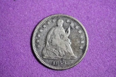 ¡¡Medio centavo Estate Find 1859 O- Seated Liberty!!  #K16737 Foto 1 de 2