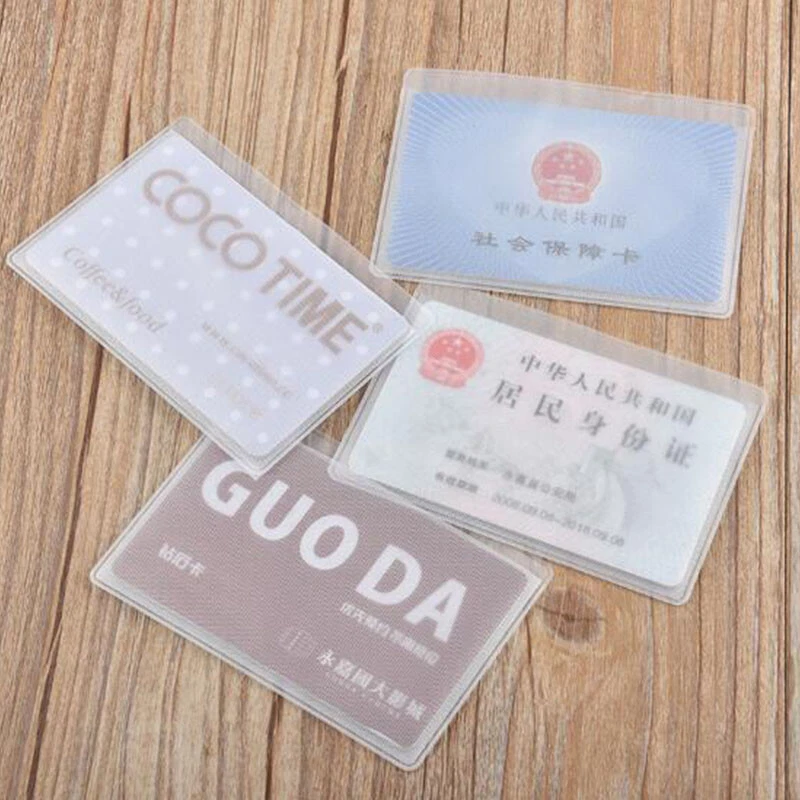 Пластиковый прозрачный защитный чехол для банковских удостоверений личности кредитных карт 10 шт. - Изображение 1 из 3