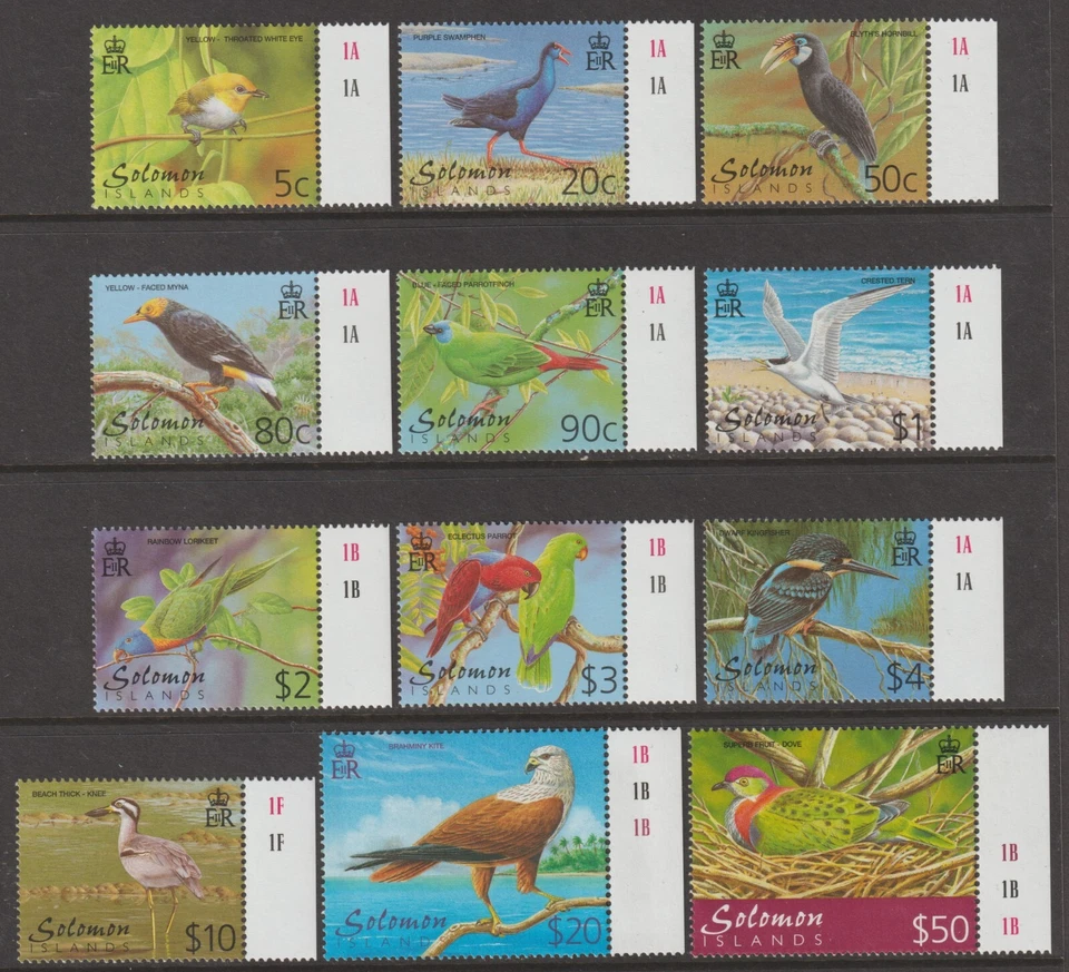 EDSROOM-18143 所罗门群岛 903-913a 全新 2001 年完整鸟类 CV38.30 美元 — 第 1/1 张图片