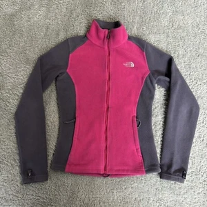 The North Face Womens Pink/Grey Full Zip Fleece Jacket  Size XS - Picture 1 of 6