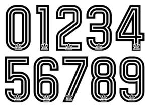Vinyl 1970's 80's Football Shirt Soccer Numbers Heat Print Football Adidas Z - Picture 1 of 1