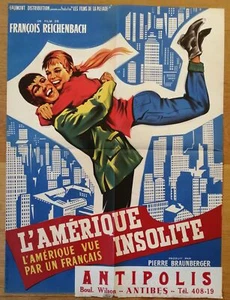 AMERIQUE INSOLITE francois reichenbach affiche cinema originale 80x60 '60 - Picture 1 of 1