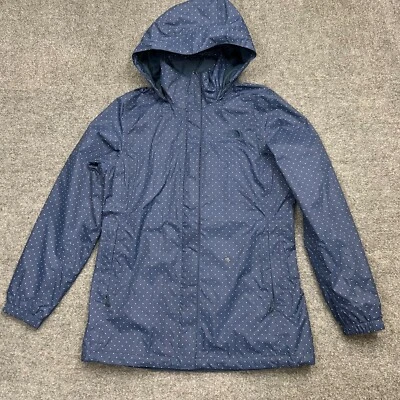 Женская куртка-парка The North Face Resolve размер L синяя в горошек с капюшоном на молнии - Изображение 1 из 4