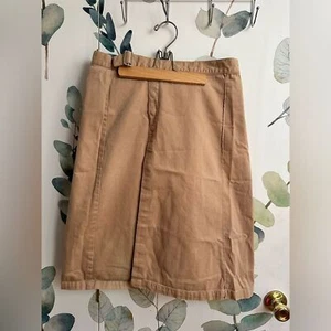 United Colors of Benetton A line khaki small skirt 100% cotton, Made in Italy - Picture 1 of 6