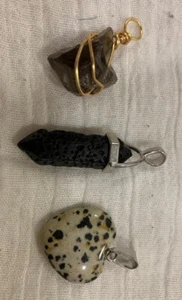 NATURAL PENDANT QUARTZ CRYSTAL ENERGY HEALING FOR NECKLACE SET 3 - Picture 1 of 1