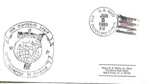 CLEVELAND (LPD-7) 5 June 1980 Locy Type 2-1(n+)(USS) postmark Ship Cachet - Picture 1 of 1