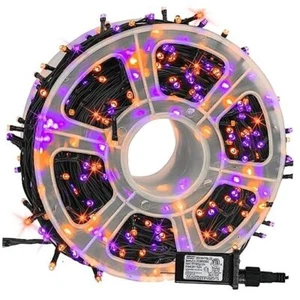  164 FT Halloween String Lights, Waterproof Halloween 500 LED Purple & Orange - Picture 1 of 7
