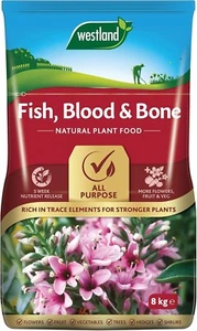 Westland Fish Blood & Bone Natural Plant Food Fertilizer 8kg Organic Garden Feed - Picture 1 of 3