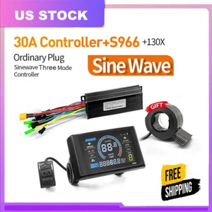 Ebike 36V 48V 30A 3 mode Sine Wave Controller+S966 LCD Display + Thumb Throttle - Picture 1 of 11