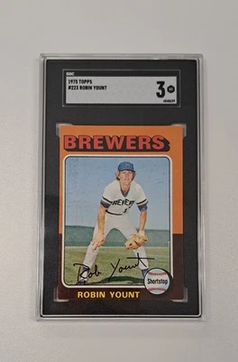 Robin Yount 1975 Topps #223 RC SGC 3 Milwaukee Brewers Legend  - Image 1 of 2