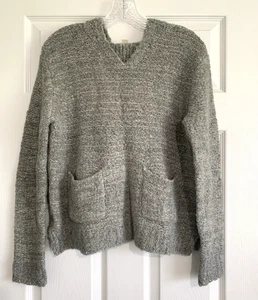 Crewcuts Hoodie Sweater Girls 16 Gray Lambswool Alpaca Blend Chunky Knit - Picture 1 of 11