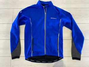 BOARDMAN Fleece Lined Cycling Jacket Coat Full Zip Blue Size Medium Long Sleeve - Picture 1 of 5