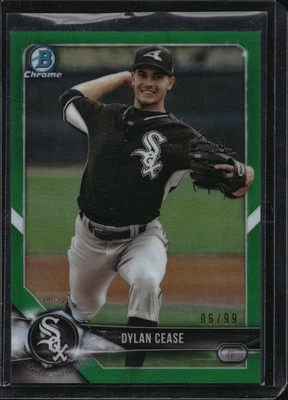 2018 Bowman Chrome #BCP175 Dylan Cease Prospects Green Refractor #/99 - Image 1 of 2