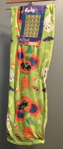 NWT RARE “FURBY” Halloween Soft Plush Throw Green Blanket 50” x 70” 2025 Viral - Picture 1 of 8