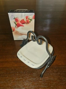 Longaberger CC Hierro Forjado 8 X 8 Mini Hierro Forjado Pedestal Soporte Plato para Hornear - Imagen 1 de 4