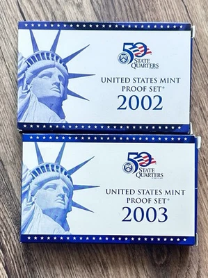 Lot of 2 US Mint Proof Sets – 2002 & 2003 Coins – Collectible Mint Condition - Image 1 of 4