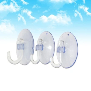 12 PCS Shower Hooks Loofah Window Suckers With Hook Suction Cup Hanger - Picture 1 of 11