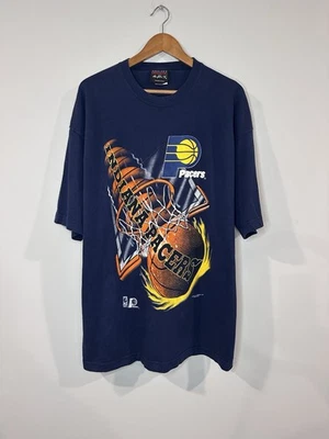 Camiseta De Colección Indiana Pacers Magic Johnson Ts Russell XL Azul Marino EE. UU. Peso Pesado Foto 1 de 4