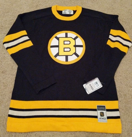 Boston Bruins NHL CCM Black Heavy Sweater Jersey Adult XL ~ Brand New w/ Tags 🏒 Cover