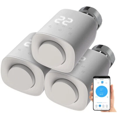 revolt 3er-Set programmierbare Heizkörper-Thermostate mit Bluetooth und App - Bild 1 von 4