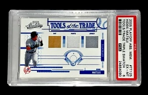 HIDEKI MATSUI 2005 PLAYOFF ABSOLUTE MEM TOOLS TRADE TRIPLE SWATCH PSA 6 POP 1 - Picture 1 of 3