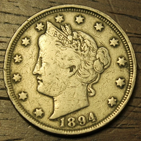 1894 Liberty Nickel VF Obverse Marks........................Lot 5515 Cover