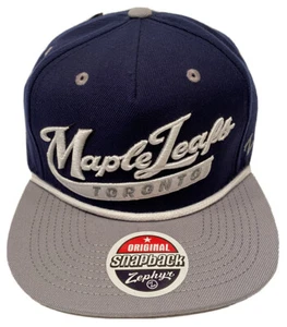 Zephyr NHL Toronto Maple Leafs "Sweep" 5 Panel Flat Bill SnapBack Hat NWT - Picture 1 of 5