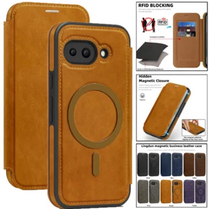 For Google Pixel 8 9 Pro XL 9A Magnetic Magsafe Flip Leather Wallet Case Cover - Picture 1 of 78
