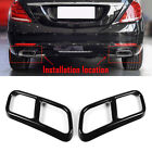 For Benz S Class W221 W222 2010-17 Exhaust Muffler Pipe Tip Tailpipe Cover Trim