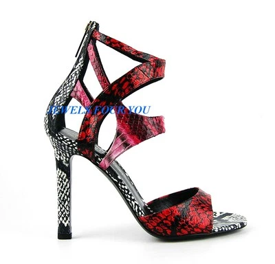 TAMARA MELLON SHOES DESIGNER JIMMY CHOO FATALE SNAKE LEATHER 5" SZ 9-39 NEW - Image 1 of 4