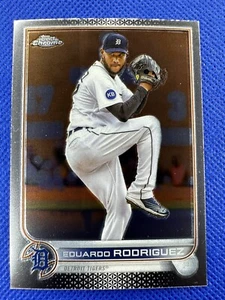 2022 #USC77 Eduardo Rodriguez Topps Chrome Updates Baseball Detroit Tigers - Picture 1 of 2