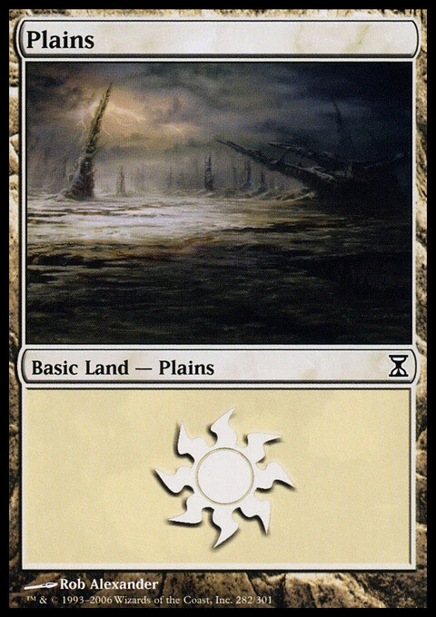 Plains (282) - Foil ~ Moderately Played Time Spiral MTG Magic UltimateMTG Land C - Image 1 of 1