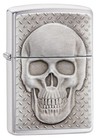 Zippo 29818, Gothic Skull and Brain Surprise Emblem, Brushed Chrome Lighter