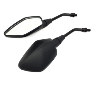 2pcs Universal 10mm black Rearview Mirrors Motocross Scooter E-bike Side Mirror  - Imagen 1 de 5