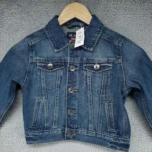 The Childrens Place Girls XS 4 Jean Jacket Denim Pockets Button Blue School NWT - Picture 1 of 24