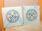 Ancien timbre d'étiquette sceau 2 US Treasury Department Labor & Commerce Division