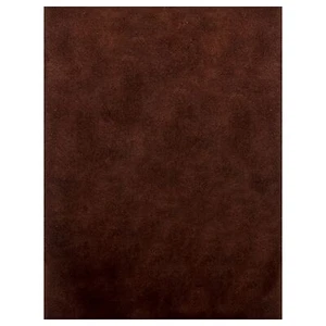 Realeather(R) Crafts Suede Leather Trim 8.5"X11"-Chocolate - Picture 1 of 2