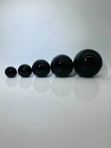 Schwarze Obsidian 5er Kugel Set Ø 50-120mm AAA Qualität Naturstein Heilstein - Bild 1 von 3