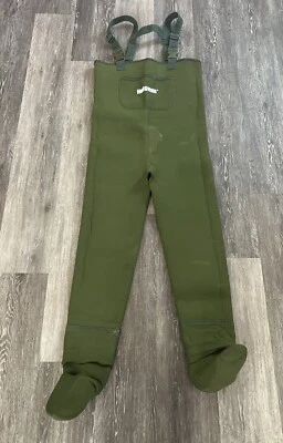 Vintage Hodgman Neoprene Stocking Foot Chest Waders Men’s Size Large Dark Green - Image 1 of 4