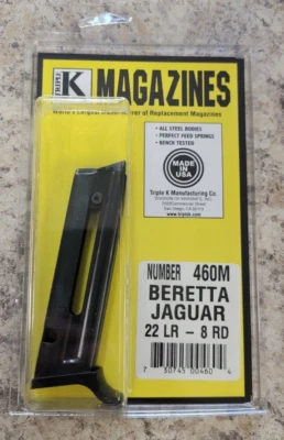 Beretta Jaguar, 70, 71, 72, 73, 70S ~ 22LR 8 Round Magazine Triple K 460M NEW