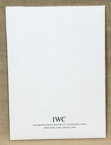IWC Reloj y Joyería Joyería Paño de Limpieza Gran Piloto Portugués Da Vinci FABRICANTE DE EQUIPOS ORIGINALES/ - Imagen 1 de 4