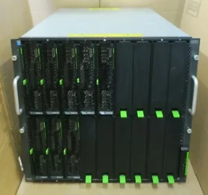 Fujitsu Primergy BX900 S2 Blade Chassis 18-Slot + 8x BX924 S4 Blades + 4x PSU - Picture 1 of 2
