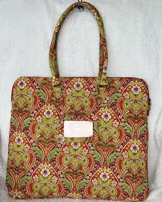 BOLSA PARA ORDENADOR PORTÁTIL RAYMOND WAITES CON ASAS 16 X 14 ROJA FLORAL MUY LIMPIA Foto 1 de 4