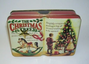Vintage Blechdose Weihnachten Buchform  - Bild 1 von 3