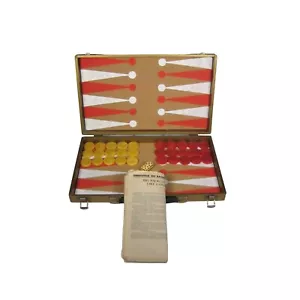 Vintage Cardinal Backgammon Set 30 Bakelite Marbled Catalin Tiles ONLY 2 Dice - Picture 1 of 24