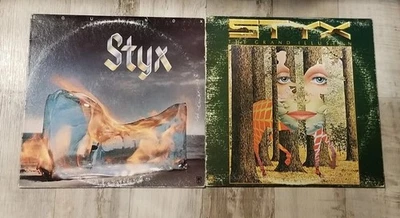 Styx Vinyl LP Lot Of 2: Equinox 1976 The Grand Illusion 1977 W Poster 1st Press - Image 1 of 4