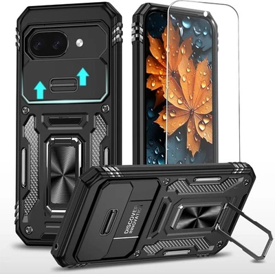 Прочный чехол для Google Pixel 10 / 10 Pro вращающаяся подставка и крышка объектива камеры - Изображение 1 из 4