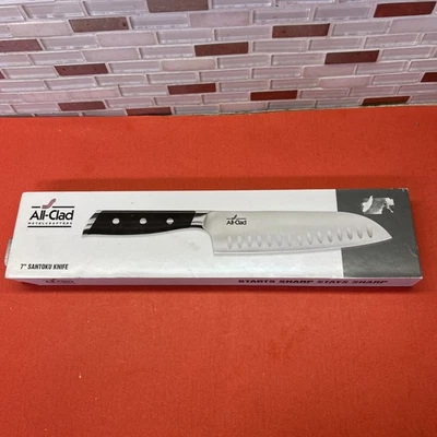 Полностью одетый 7» SANTOKU нож, кованый немецкий из нержавеющей стали, тройной заклепки ручки - Изображение 1 из 4